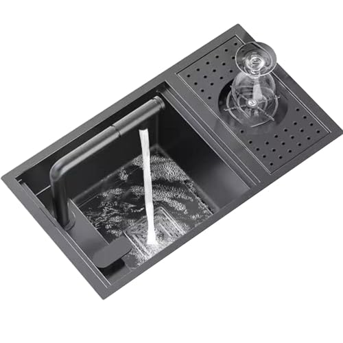Cuvette monobloc avec robinet à levage dissimulé gain de place efficace - 2