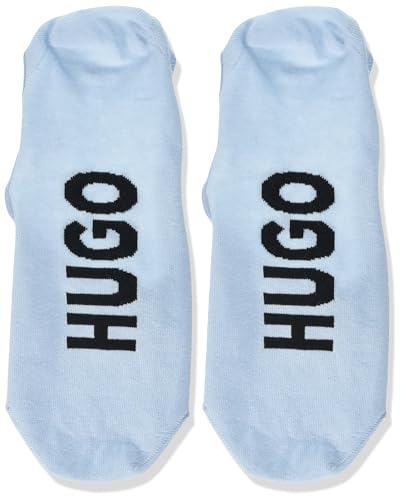 HUGO Men's 2-Pack Bold Logo Low Profile Cotton Socks2