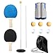 N / B Formateur de Tennis de Table Professionnelle à 2 Joueurs, entraînement à Balle de ping-Pong avec Arbre Molle élastique, Sports de décompression de Loisirs pour Adultes et Enfants