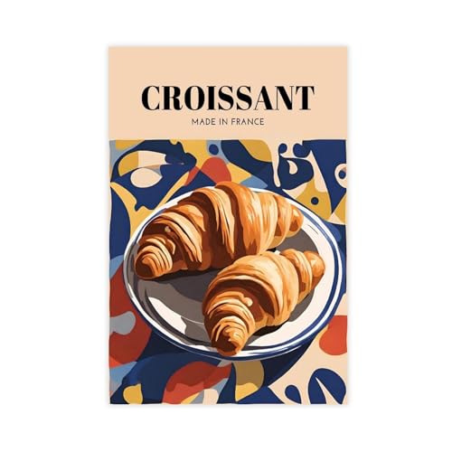 Impression sur toile Croissants pour sublimer la décoration murale de votre cuisine vintage