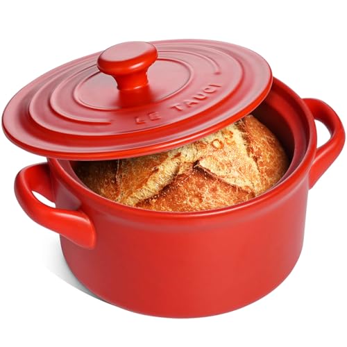 LE TAUCI 3 Qt Ceramic Dutch Oven with Lid