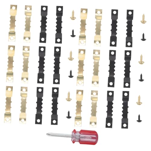 Image of Hemobllo 1set Double-Sided Sawtooth Hangers with Self-Tapping Screws for Easy Installation Rvs Boats Trucks Picture Frames and Wall Clocks Versatile Hanging Hardware for DIY Projects