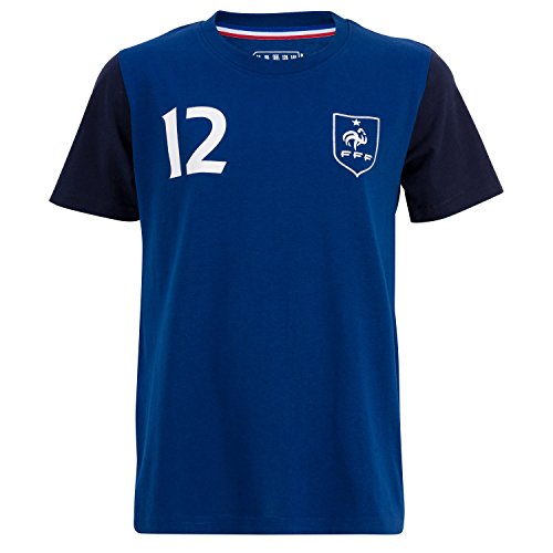 Equipo de Fútbol de Francia, camiseta de la FFF – Jugador Kylian Mbappe – Colección oficial en talla para hombre., Hombre, azul, L