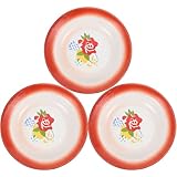 PACKOVE 3 Stück Vintage Emaillierte Eisen Dampfschalen im Chinesischen Stil Rot für Küche und Wohnzimmer Praktische Servierplatten Leicht zu Reinigen Zufälliger Stil