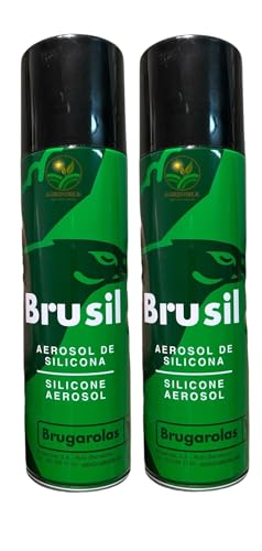 Lot de 2 sprays en silicone pour caoutchoucs ou matières plastiques. Spray en silicone Brusil Brugarolles 500 ml