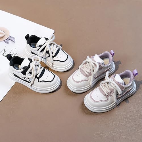 Toddler Lace Sneakers Padded Sole Non Slip Running Walking Sport Shoes Kids Cute Lightweight Comfy Athletic Casual Shoes3