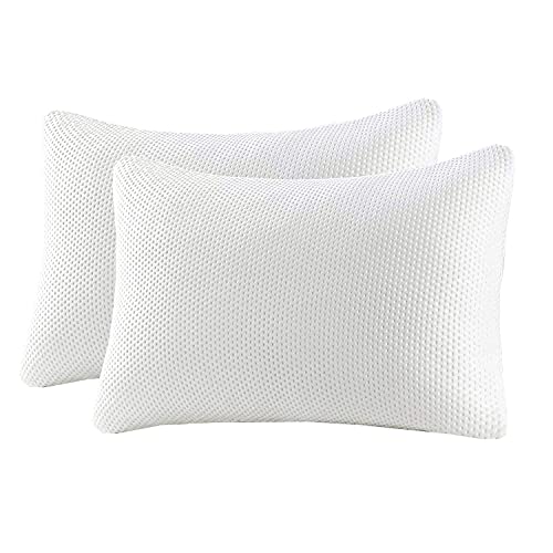 Image of ARLinen Microfiber Pillow Set Micro Filled Jersey Cotton Oxford Style Pillow Combo Set of 2 for Bed Room - 17 inch x 27 inch