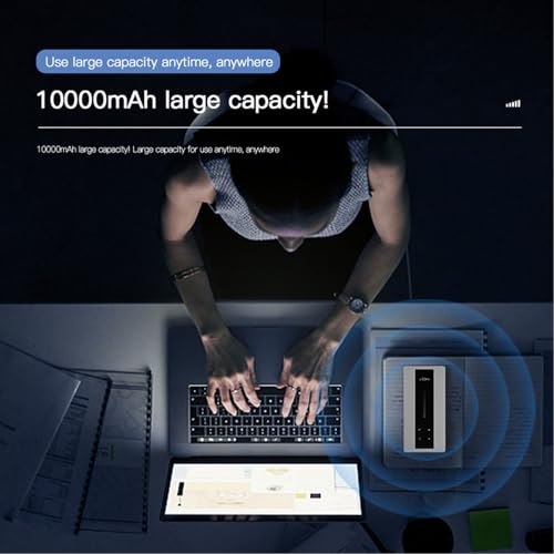 Image of 4G Portable WiFi Hotspot, 4G LTE WiFi Router with 10000mAh Battery and RJ45 WAN LAN Port, for Travel in Europe Asia Africa Phone Computer Gaming Console