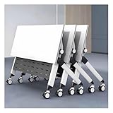 Faltbarer 4-teiliger Tisch für kleine Büros, mobiler Schreibtisch mit Rollen, für Schulungen, Klassenzimmer, Geschäftstreffen, Bildungsinstitute (120 x 50 x 75 cm)