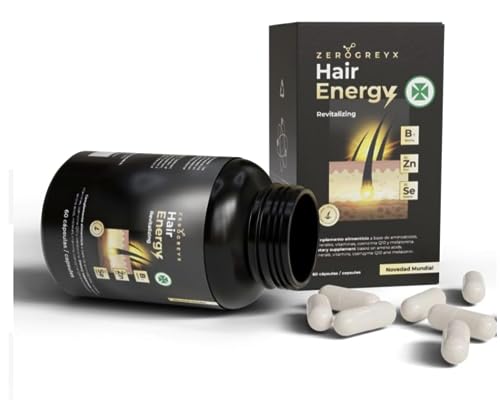 Biotine cheveux et vitamines capillaires Hair Energy pour la pousse | 60 gélules anti-âge