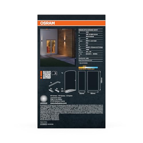 Osram ENDURA Style Updown 12W Rusty : éclairage extérieur LED mural design