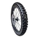 Beeking 70/100-19 Front Wheel Rim Tire Assembly for Dirt Bike 15mm axle front Wheel Rim Tire Fits 90cc-150cc dirt bike TTR SSR CRF Apollo Includes 220mm brake disc.