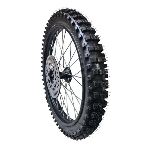 Beeking 70/100-19 Front Wheel Rim Tire Assembly for Dirt Bike 15mm axle front Wheel Rim Tire Fits 90cc-150cc dirt bike TTR SSR CRF Apollo Includes 220mm brake disc.