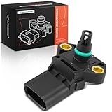 A-Premium Turbocharger Boost Sensor [4 Pins] Compatible with Volkswagen Jetta 2019 1.4L, Golf 2019 1.4L, Replace# 6PP009403341