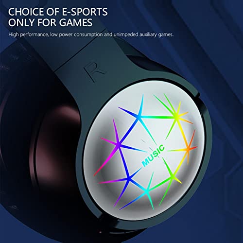 Rgb Wireless Bluetooth Gaming Headset, Around-Ear Bass Gaming Headset With Memory Foam Ear Pads, Surround Sound Headphones With Noise Cancelling Microphone, For Pc Laptops #TOP5
