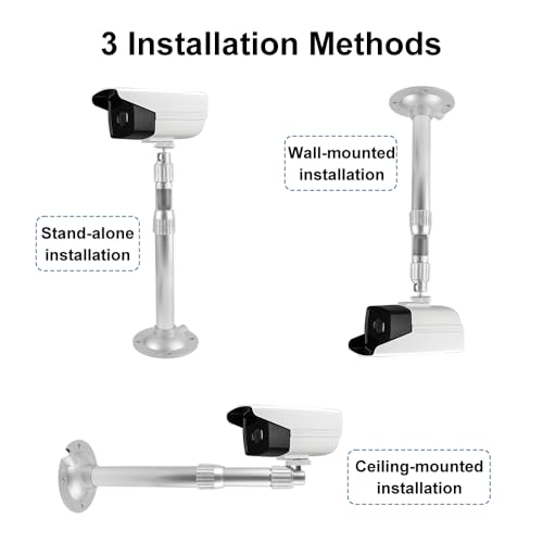 Minxulan Verstellbarer 20-40cm Halterungen für Mini Beamer, Digitalkamera, Camcorder, 360° Drehbar,Universal 1/4 Gewinde, Beamer Halterung Decke oder Wandhalterung, Metall Projektorhalterung(Silber)