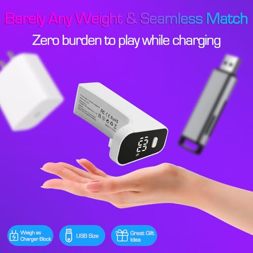 Image of Wireless Charger for PS5 Controller with 2000mAh Battery Pack, Play While Charging for PlayStation 5 Controller Charger LED Display 12H Extended Playtime Ultra-Light Portable Not for Edge