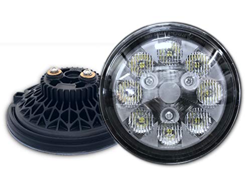 Aero-Lites.com High Performance 2,100 Lumen LED PAR36 Sealed Beam Direct Replacement Lamp| 12/28VDC Compatible (Taxi (45° Flood Beam))