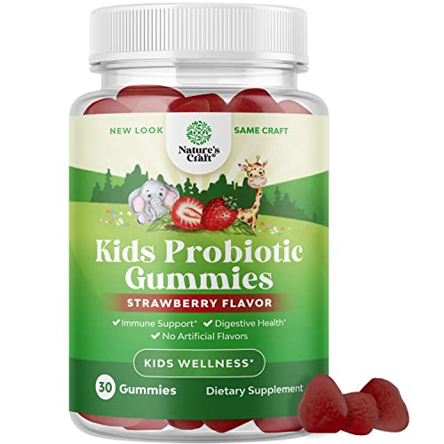 Immune Booster Kids Probiotic Gummies - Bacillus Subtilis Probiotic for Kids Stomach Relief Body Cleanse Immune Boost and Colon Detox - Constipation Relief and Digestive Health Kids Vitamins Gummy