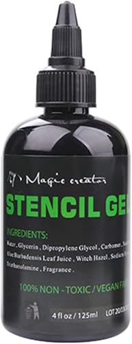 Miniatura 4 de Illusionist Tattoo Stencil Transfer Gel Solution- Produce plantillas oscuras y limpias - Dura todo el día (1 onza)