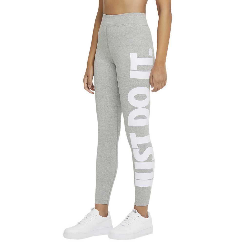 Nike Women's Dk Grey Heather/White W Nsw Essntl Gx Hr Lggng Jdi Leggings, S-T