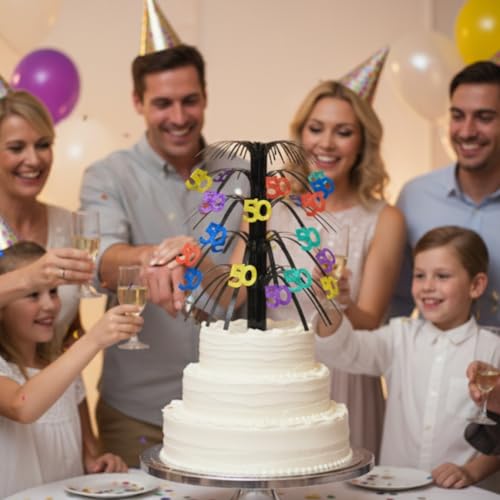 Image of Wanna Party 50th Birthday Cascade Centerpiece 14 inch