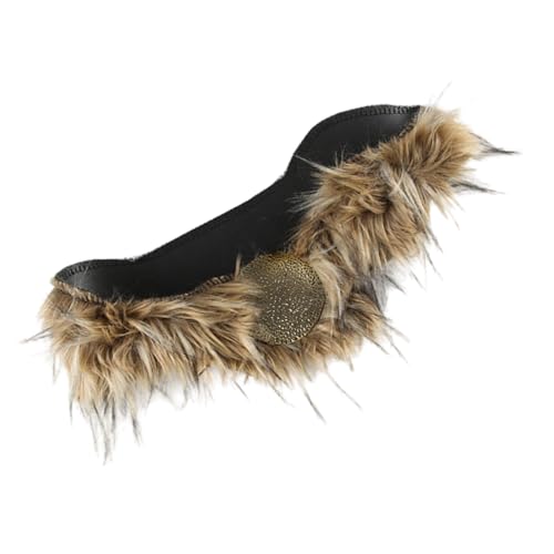 Elegant Women's Belt Waistband Metal Buckle Hairy Decorative Waist Belt With Furry Trim Detailing, Wide Waist Belt For Various Occasion