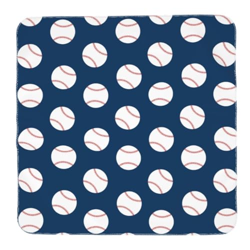 Image of Baseball Blue Newborn Baby Swaddle Blanket Baby Receiving Blanket Cover Throw Wrap Blankets Soft Cozy Breathable for Infant Toddler Boys and Girls