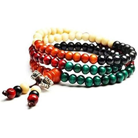 Tomsey® Premium Multi Colour Wooden Bead Bracelet Men's Beaded Jewellery | Luxury Gift Bag A095 Cover