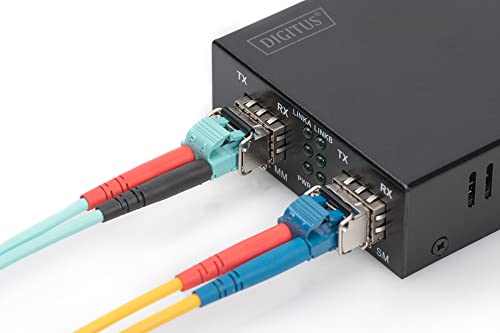 DIGITUS 10 Gbit/s SFP+SR-Modul - 850nm VCSEL-Laser & PIN-Fotodetektor - 300m Reichweite - LC-Stecker - Multi-Mode - DDM - Industrielle Nutzung