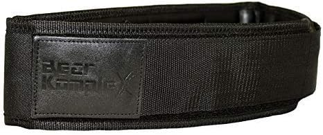 Bear KompleX Premium Leather APEX Weightlifting Belt, Abdominal & Back Support, Powerlifting, Squats and Weight Training, Low Profile Firm Back Easily Adjustable.