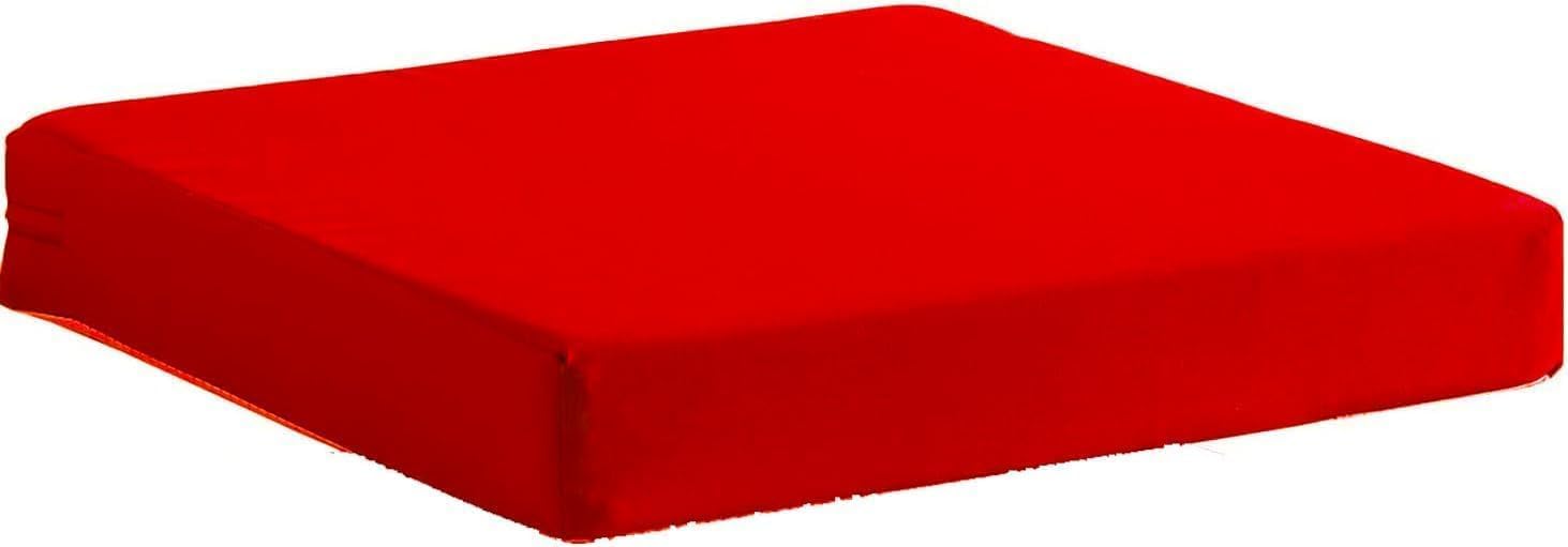 Brillars 8cm Water-Resistant Garden Chair Seat Pads - Dining Thick Cushions for Indoor & Outdoor Use | Patio Seat Pads Durability (Red, 50 x 50cm/20" x 20")