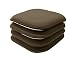 GoodGram 4 Pack Non Slip Honeycomb Premium Comfort Memory Foam Chair Pads/Cushions - Assorted Colors (Brown)