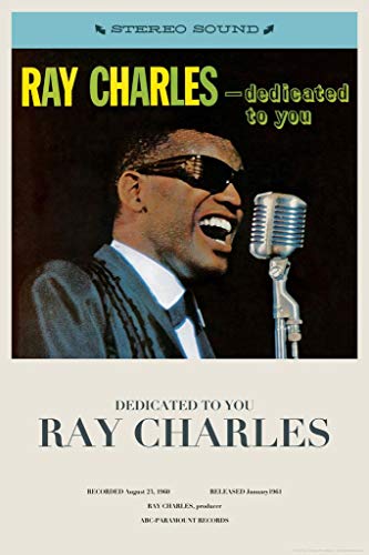 Ray Charles Dedicated To You Album Music Cool Wall Art Print Poster 24x36