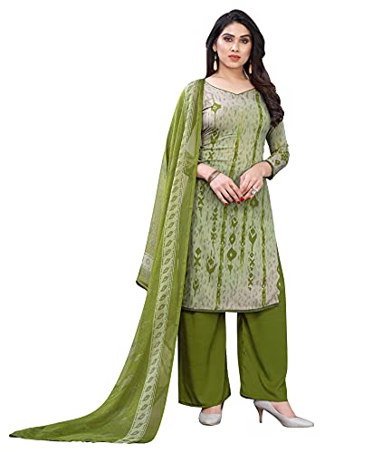 Peegli Dupatta Grüner Französischer Crpe Indischer Pakistanischer Salwar Anzug Set Bedrucktes Ungestepptes Material Cover