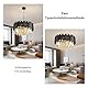 AHXIAOZN Modern Kronleuchter Kristall Leuchte,Kristall Deckenleuchte Schwarz für Esszimmer, Küche, Wohnzimmer, Schlafzimmer, Flur, Café,Bar9xE14 Lichter（55 * 55 Cm,Schwarz）