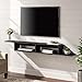 WAMPAT 70 inch TV Stand Floating Wall Mounted Entertainment Center ; TV Shelf for Under TV Media Console Cabinet for Living Room; Modern TV with Storage,70”,Black