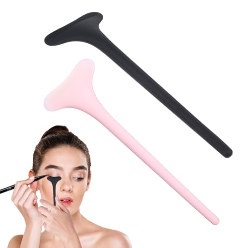 2PCS Mascara Shield Guard Mascara Guard for Eyelashes Silicone Mascaras Applicator Guards Reusable Eyelash Applicator Tool Eyelash Silicone Shield Guards Eyeliner Mascaras Protector Tool for Women