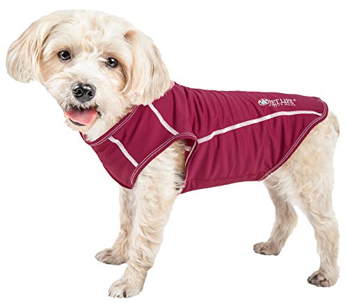 Pet Life Active 'Racerbark' 4-Way Stretch Performance Active Dog Tank Top T-Shirt, Small