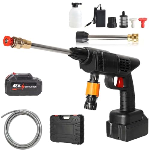 Power Stream Pressure Washer Cordless, Clean Any Surface in Seconds, Power Stream Handheld Pressure Washer, 16ft Drain Hose, Long-Lasting Power, Portable Electric Power Washer for Car, Yard (1 pc)