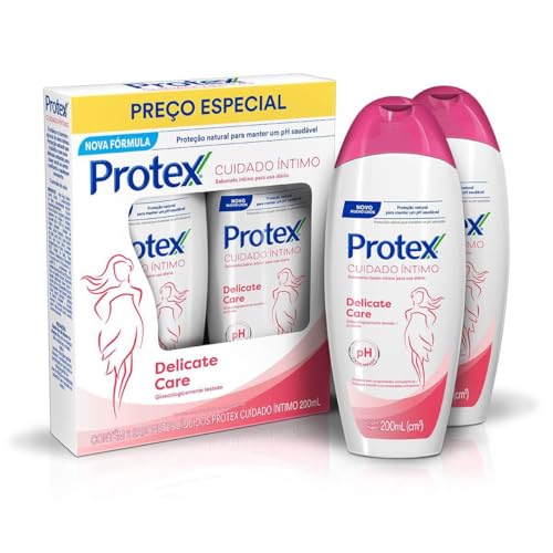 Sabonete Íntimo Líquido Protex Cuidado Íntimo Delicate Care 200ml Embalagem Promocional 2un