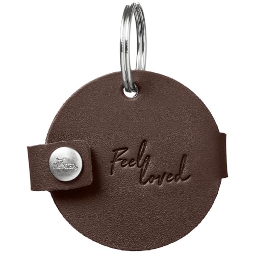 HUNTER Anhänger Hundemarken-Etui Love Farbe braun, Größe S