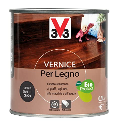 Vernice Per Legno Grigio Grafite Opaco 0,5 L