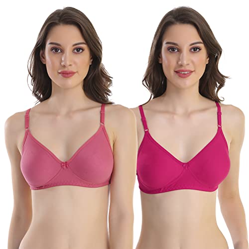 Image of Cotton Blend Seamless Bra for Womens