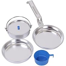 Rothco 5-Piece Aluminum Mess Kit Compact and Durable Cookware Set for Camping and Outdoor Adventures