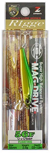 Zip baits Rigge 56F Trout Floating Minnow #411 Golden Green