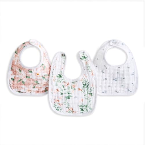 aden + anais essentials(エイデンアンドアネイエッセンシャルズ) スナップビブ butterfly garden ワンサイズ 3個 BBADAEESNC30025
