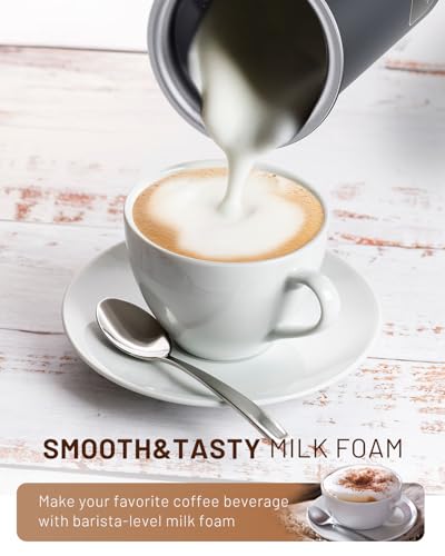 SIMPLETASTE Milk Frother, 4-in-1 Electric Milk Steamer with LED Touch Screen, Automatic Warm and Cold Foam Maker and Milk Warmer for Latte, Cappuccinos, Macchiato - Thumbnail 4