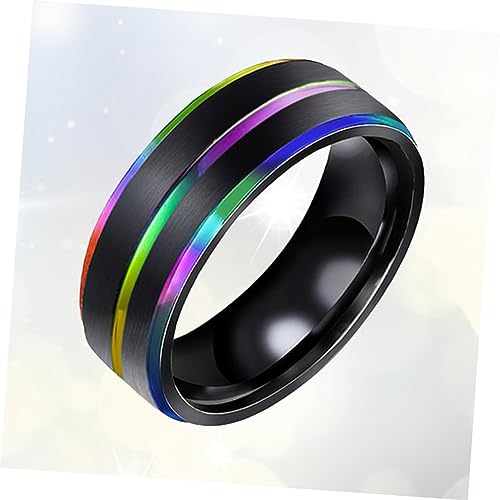 Amosfun 3 Pçs Anéis Masculinos Anéis Masculinos Anéis De Aço Titânio Anel De Titânio Para Homens Rin