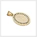 Heavstjer Fashion Stainless Steel Santa Maria Guadalupe Pendant Crystal Necklace(Gold)